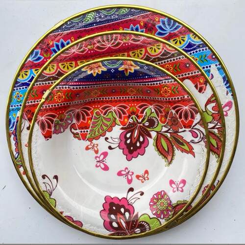 Plates for foreign trade, printed plastic disposable plates,
