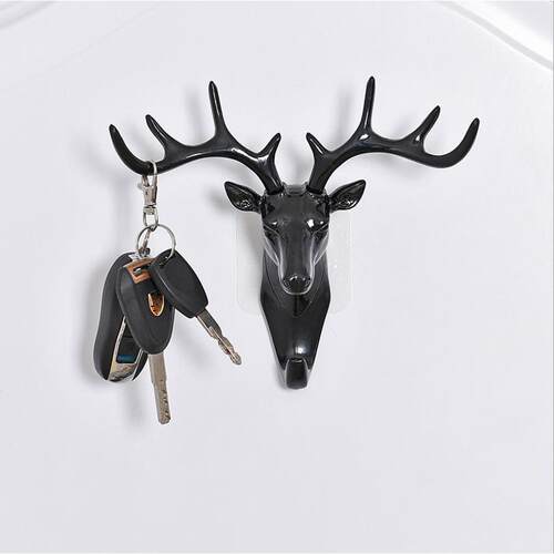 Deer head shaped strong adhesive hook, decorative animal hea