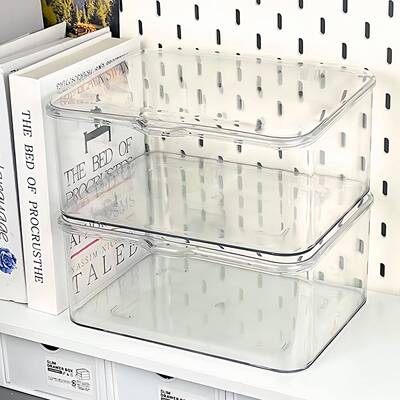 Flip-top Desktop Organizer Box, Transparent Acrylic Dust-pro