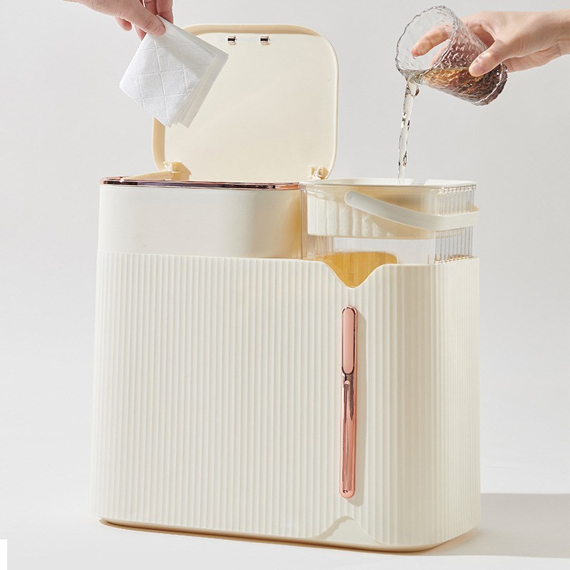 茶水桶茶渣分离过滤排水桶厨房按压垃圾桶茶道废水桶办公室清洁箱