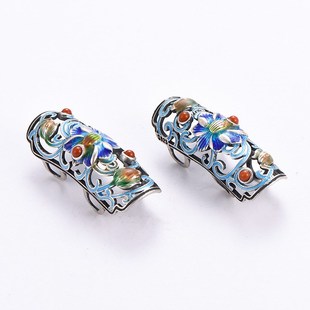 纯银古法金手镯维修卡扣diy遮瑕装饰贴片玉镯断裂修复固定配件