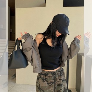 左边女装背心g女外穿带胸垫2024春装新款内搭遮副乳吊带小背心