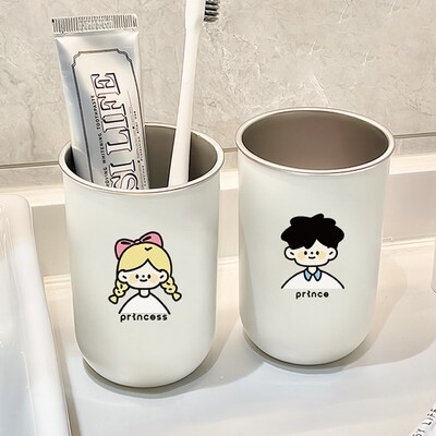 卡通公仔头漱g口杯超可爱耐摔刷牙杯情侣款一对牙杯洗漱杯家用牙