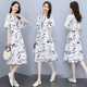 夏装 洋气中长款 时尚 潮辣妈个性 宽松夏天花连衣裙潮 裙子夏季 孕妇装