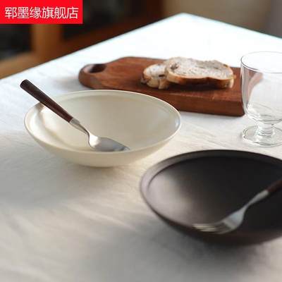 [理想主义·器皿] 子口系列餐盘 深钵 深盘 融白 餐具新款