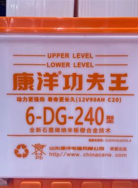 康洋12V240型加液水电池电动三D轮车叉车堆高车扫地机专用动力电