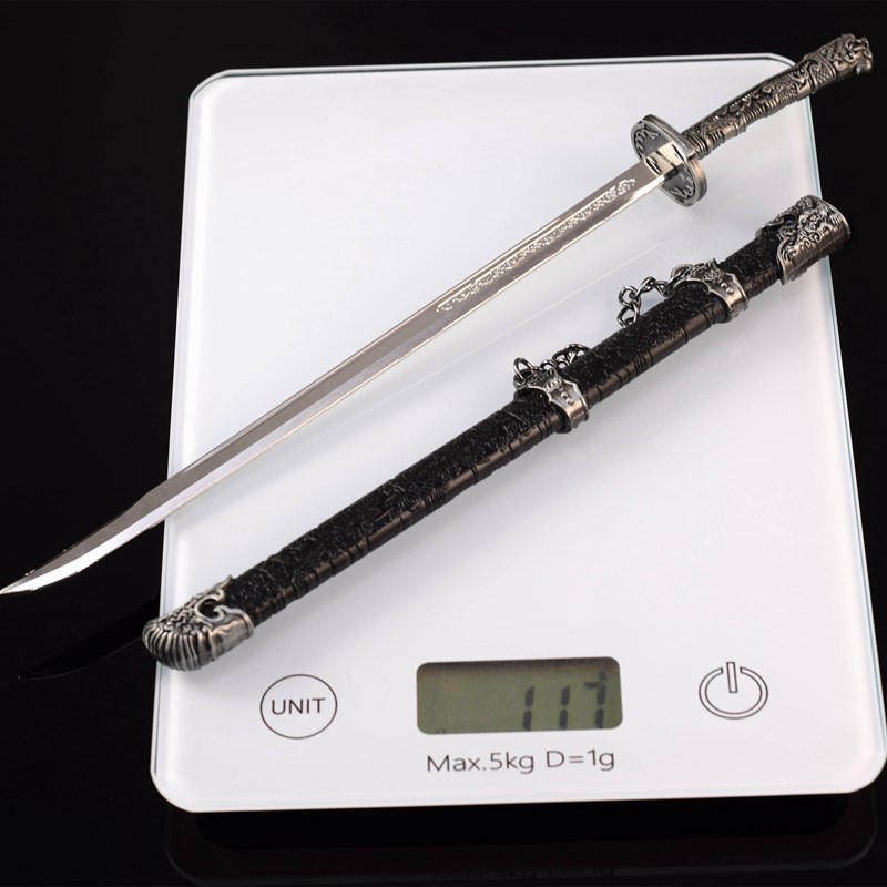 明朝古代兵器微缩合金模型北镇抚司绣J春刀带鞘金属模型摆件玩具