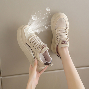 薄款女鞋夏季透气孕妇网鞋镂空网面运动鞋小码34不U臭脚单网板鞋