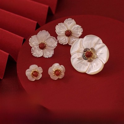 雾中的花影别针胸针高端精致大衣防暴露领胸针针织衫配件