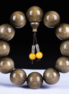 上色上漆金丝楠木108佛珠手串男女款小叶桢楠R念珠情侣手链文玩