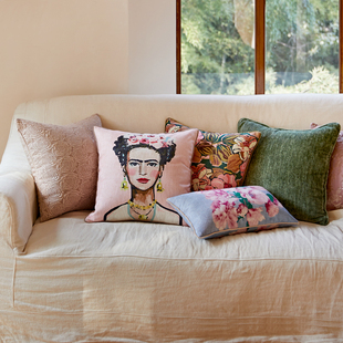偏爱集轻奢法式抱枕复古人物印花现代简约高档沙发客厅午睡靠垫套
