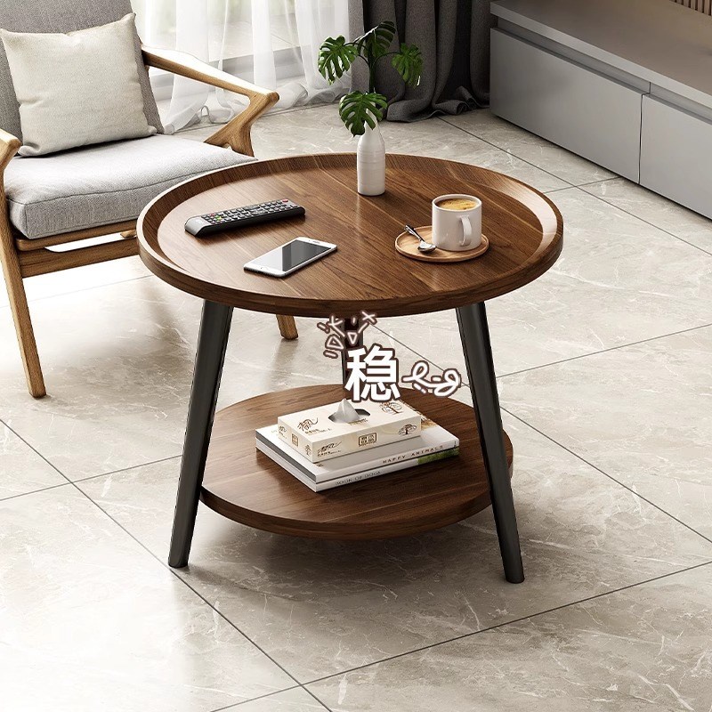 茶几小桌子客厅家用沙发边几创意卧室床头简约小圆桌阳台极简茶桌