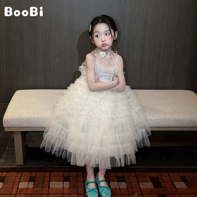 2026夏季新款女童裙子中小童连衣裙生日礼服女孩蓬蓬裙公主蛋糕裙