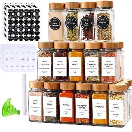 120ml Glass seasoning bottle spice jar salt kitchen storage