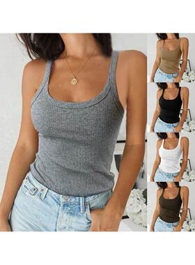 Women Sleevelss Vest Knitted Tank Tops Casual Basic Camisole