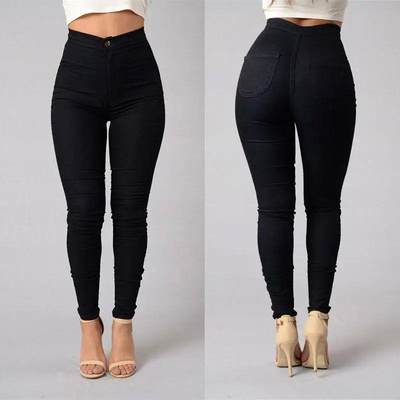 HOT SALE Women Denim Skinny Jeggings Pants High Waist Stch