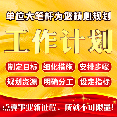 工作计划规划方案意见建议管理计划书项目规划修改项目推进计划