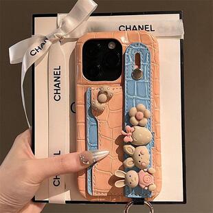 【高品质】橙色卡包适用16苹果15手机壳14promax套13防摔12潮Pro女