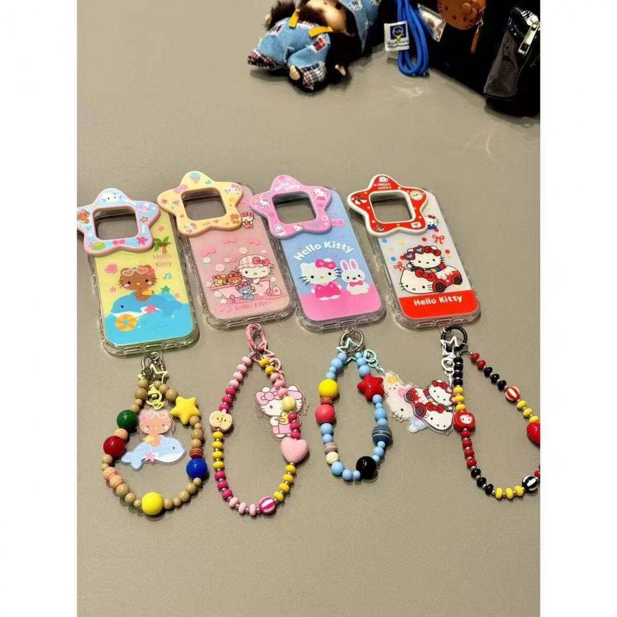 卡通星星框骑海豚开车猫咪小兔子适用iPhone16promax苹果15手机壳