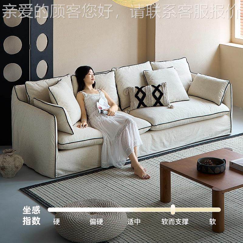 复古风沙发亚可拆超软布麻艺沙发Cottoln and ine4001#n fabr洗ic,住宅家具,布艺沙发,淘宝优惠券,粉丝福利购,淘宝优惠卷