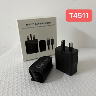 T4510 For Samsung Charger UK Plug 45W Super Fast Charging Power 英规适用三星快充足45w充电器香港澳门