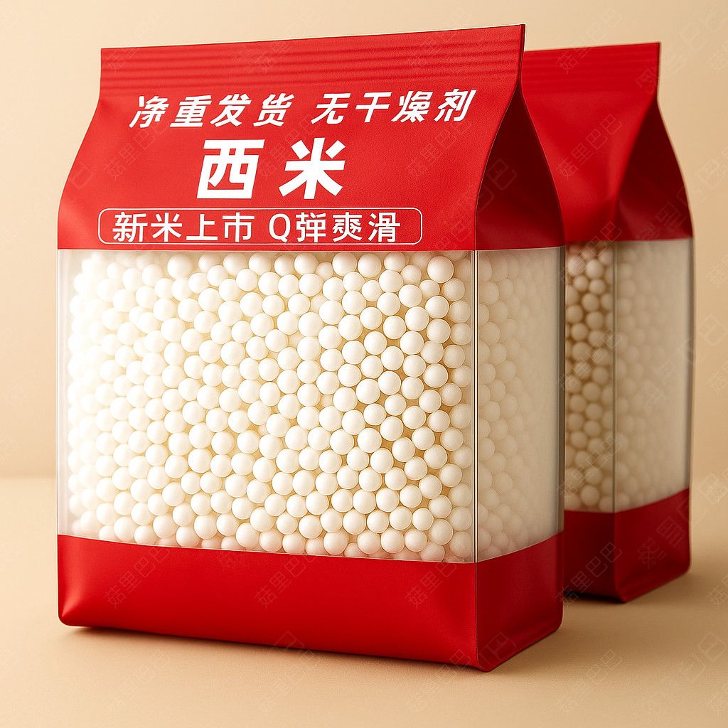广东白西米奶茶专用材料原料珍珠粒配料大颗粒特级纯正小西米袋装