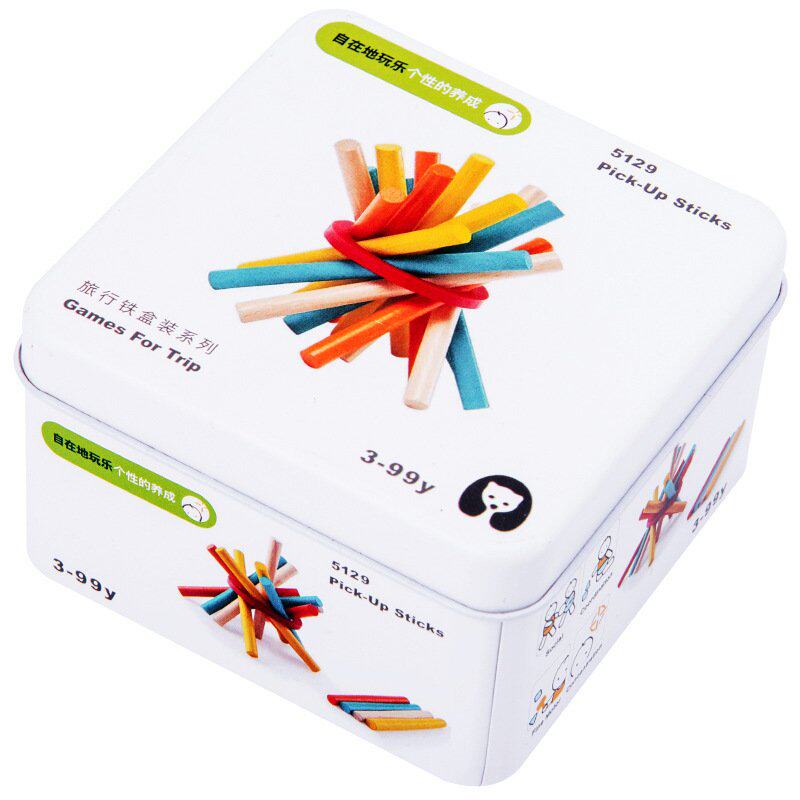 旅行铁盒木制便携创意玩具 早教
