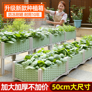 种菜专用箱种植箱阳台p种菜盆种菜箱花箱楼顶家庭蔬菜大长方形花