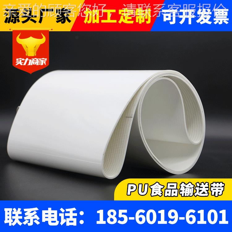 山东安耐蓝色食品级PVC输送带加裙边挡板提升耐油传送带PU
