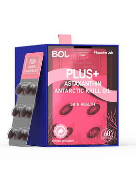 BOL第六代虾青素磷虾油胶囊60粒半胱氨酸美白抗氧提亮海洋磷脂