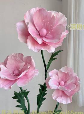 I68862e美va巨型纸艺花虞人商橱造景大型花户外门窗头装饰花场美