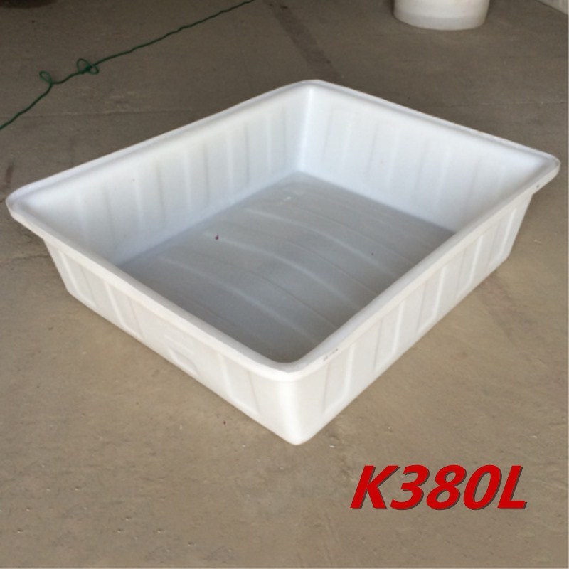 塑料方盆牛筋塑料水箱长方形水槽水缸大L号水产养殖箱养鱼盆烟台