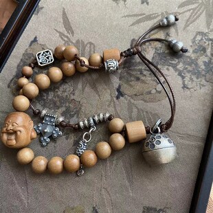 肖肖分享 925银老山大圆圆佛头手链573