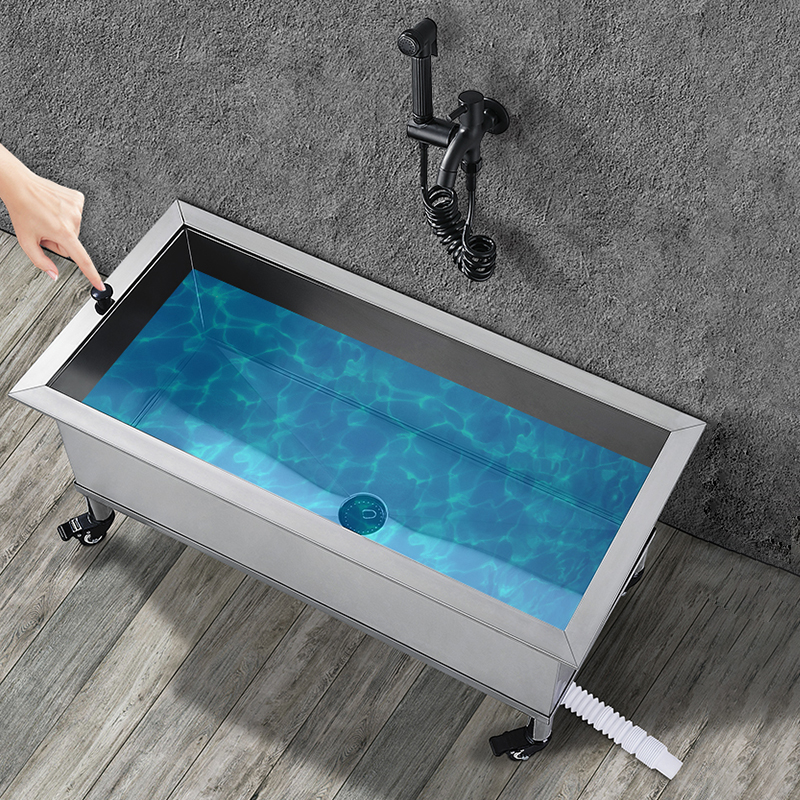 不锈钢拖把池可移动拖地盆水槽一体拖布池家用阳台洗墩布池子商用