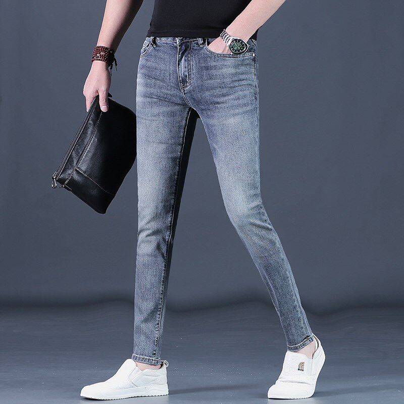 牛仔裤男款2025上新男士潮流修身小脚夏季休闲长裤子青年男裤薄款