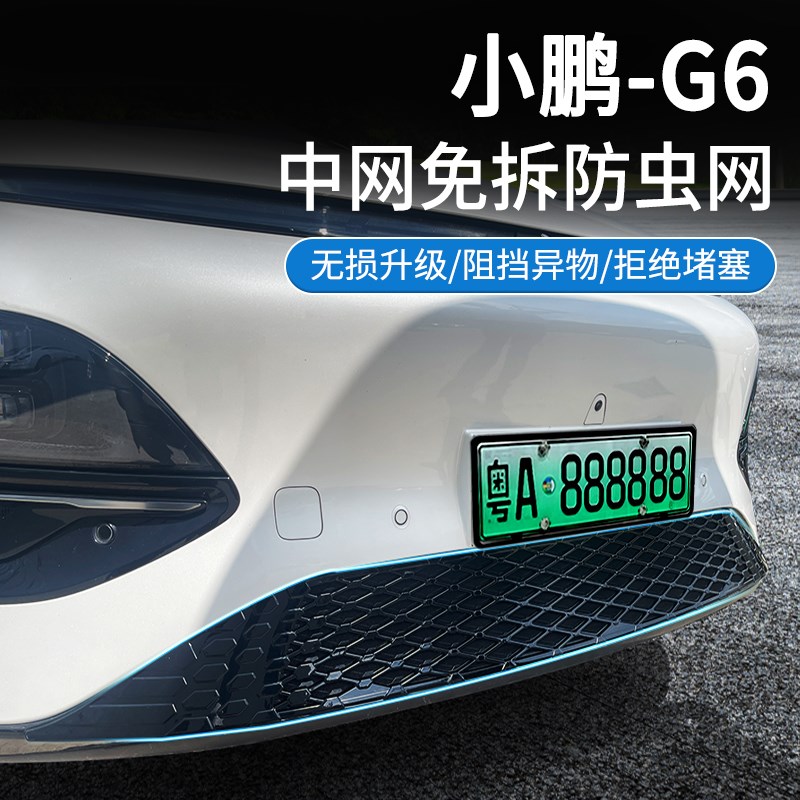乐吾车品小鹏G6防虫网防尘罩进气格栅配件L水箱保护罩改装汽车用
