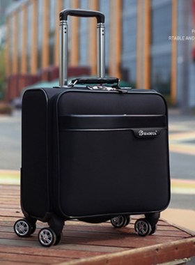 高铁乘务员拉杆箱18寸行李箱女空姐手提登机箱男商务黑色紫色布箱