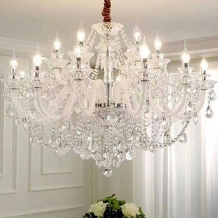 法式 别墅吊灯 吊灯客厅水晶灯奢华大气餐厅灯现代简约卧室蜡烛复式