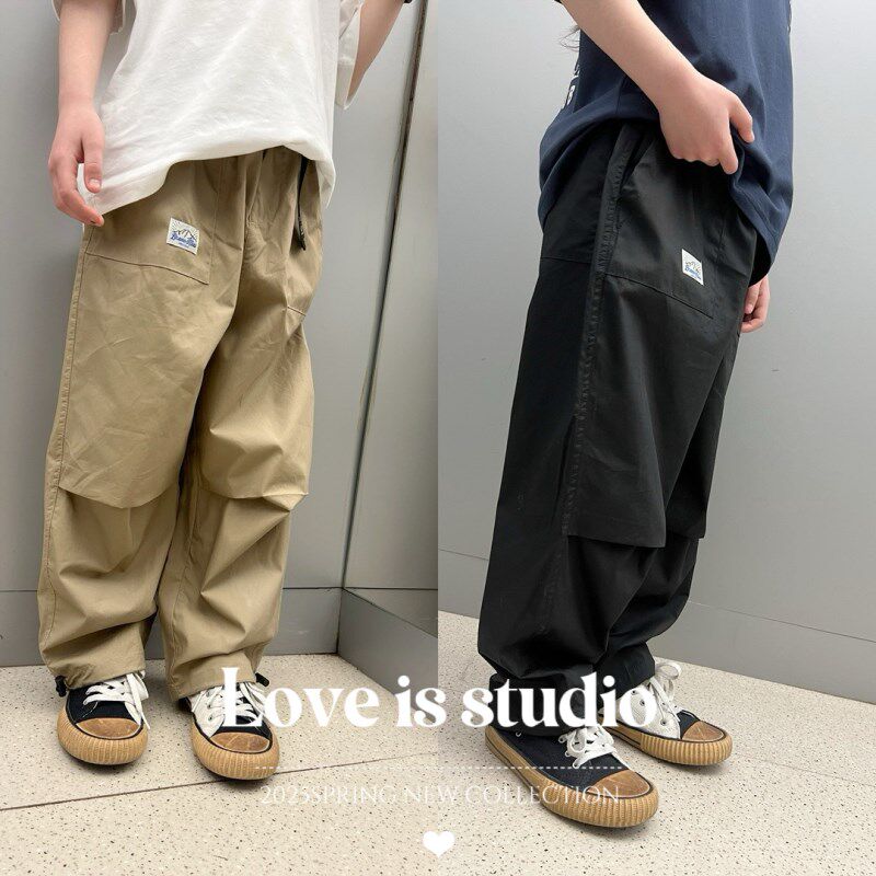 2025夏季新款儿童山系户外风伞裤纯棉薄款防蚊裤男女童休闲工装裤