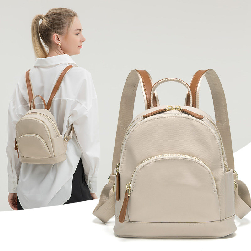 双肩包女校园防盗书包牛津布新款韩版百搭时尚质感洋气帆布小背包