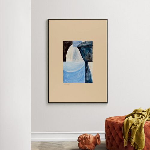 北欧现代简约抽象k线条黑白工业风版画客厅卧室书房装饰画挂画墙