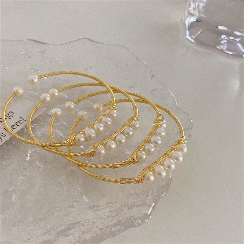 【丝丝缠绕】春夏复古简约天然淡水珍珠手镯 淑女风高级感手链