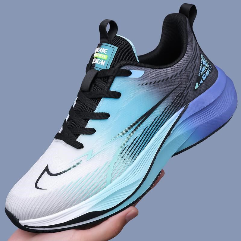 2025春季新款超轻运动鞋男时尚减震跑步鞋男士网面大码透气休闲鞋
