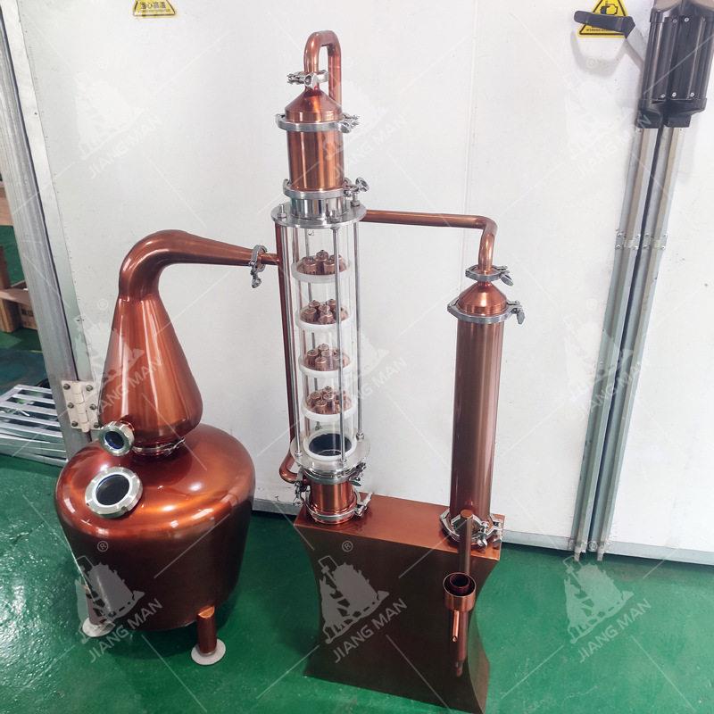 50升组合紫铜蒸馏设备 铜蒸馏器 植物精油纯露提取器 尺寸定制