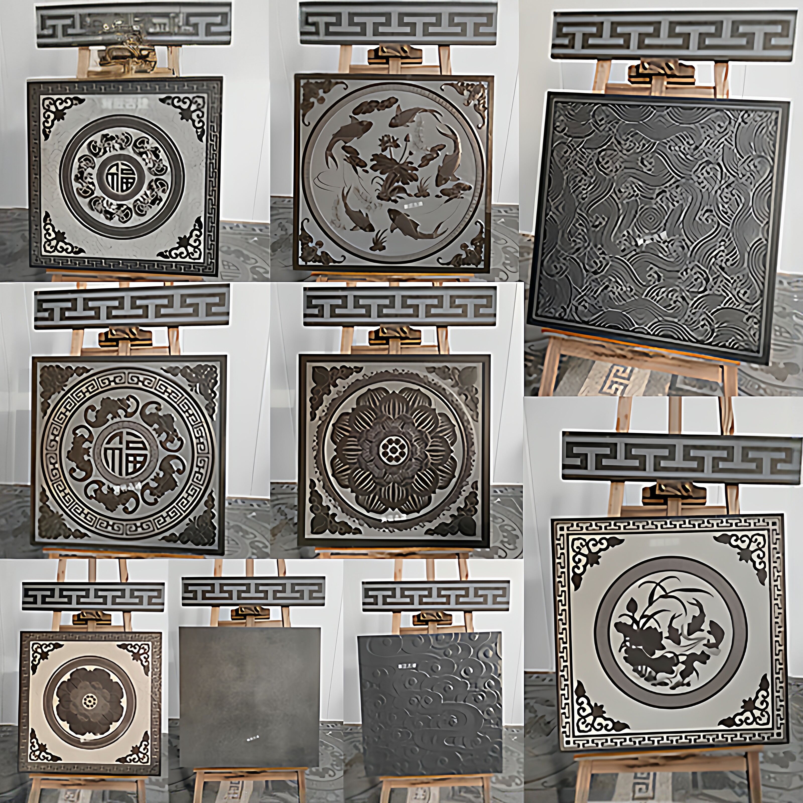 仿古砖中式庭院古建全瓷地砖地铺仿古砖（包括文化石）