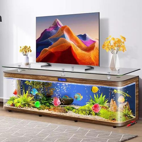 客厅家用电视柜鱼缸水族箱懒人自动循环落地玻璃金鱼缸生态过滤