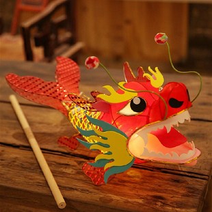 甲辰龙年手工鳌鱼龙鱼灯龙形宫灯笼非遗手持发光花灯成品中秋节