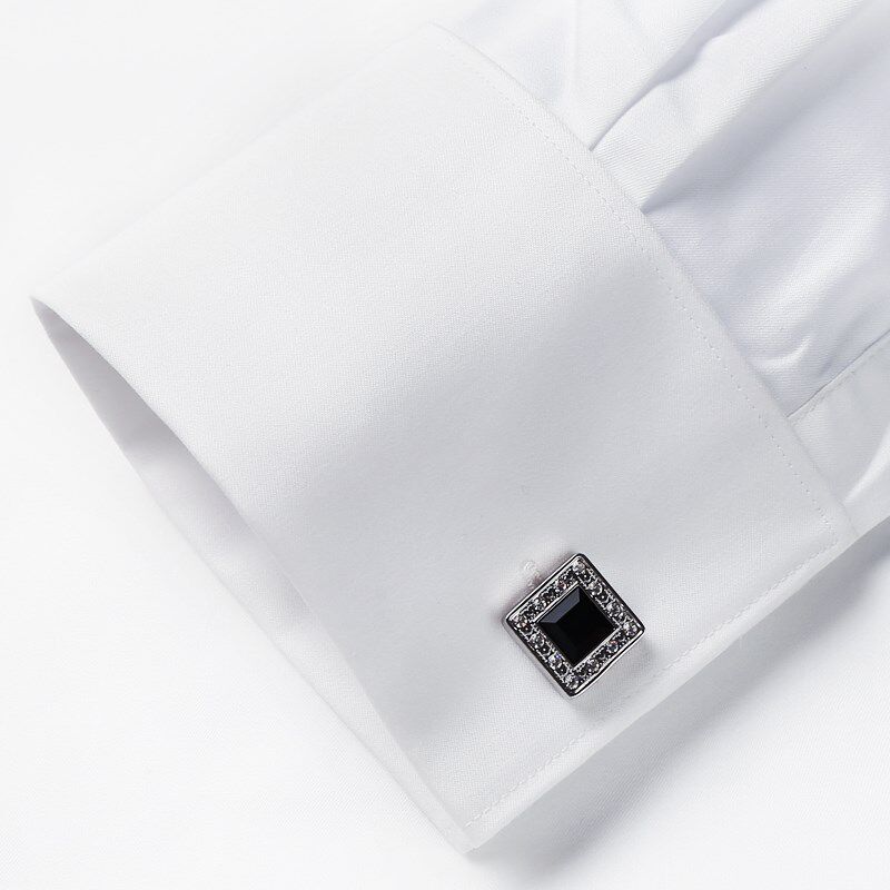 十米布法式衬衫男长袖商务正装免烫修身结婚婚礼新郎伴郎袖扣衬衣