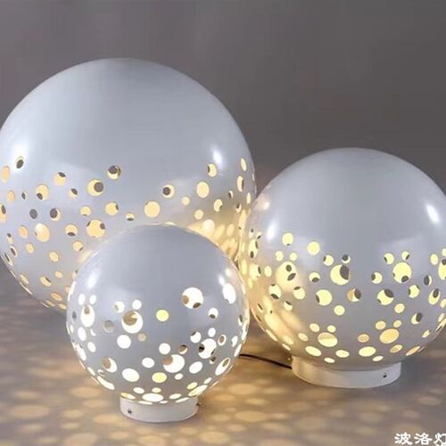 Led户外镂空圆球灯造型发光球灯花园别墅庭院公园亮化景观草坪灯
