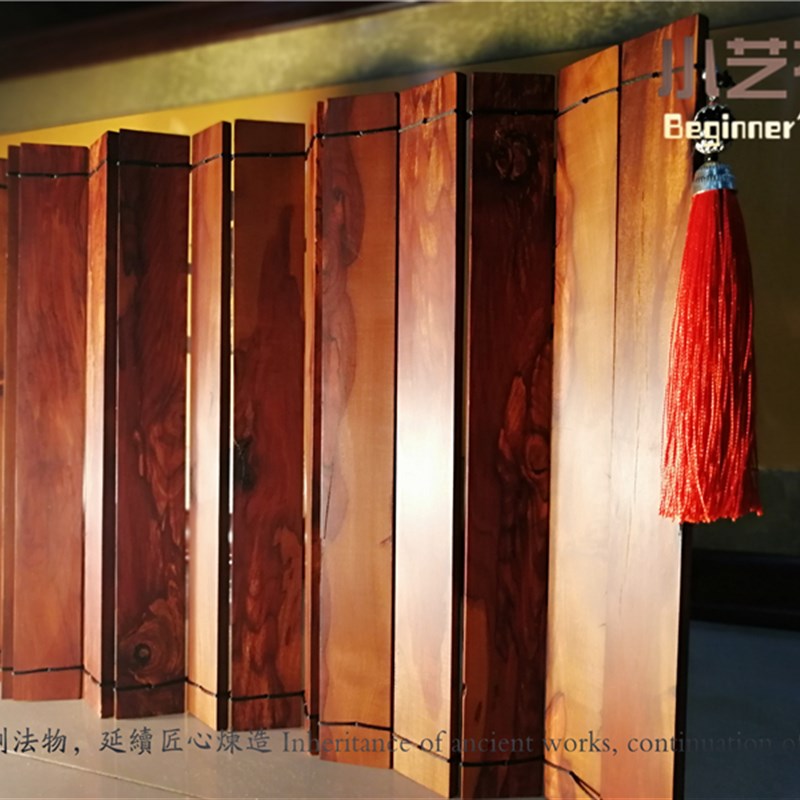 雷击枣木《无字天书》办公室书房茶室摆件古风手工编织竹书简书卷